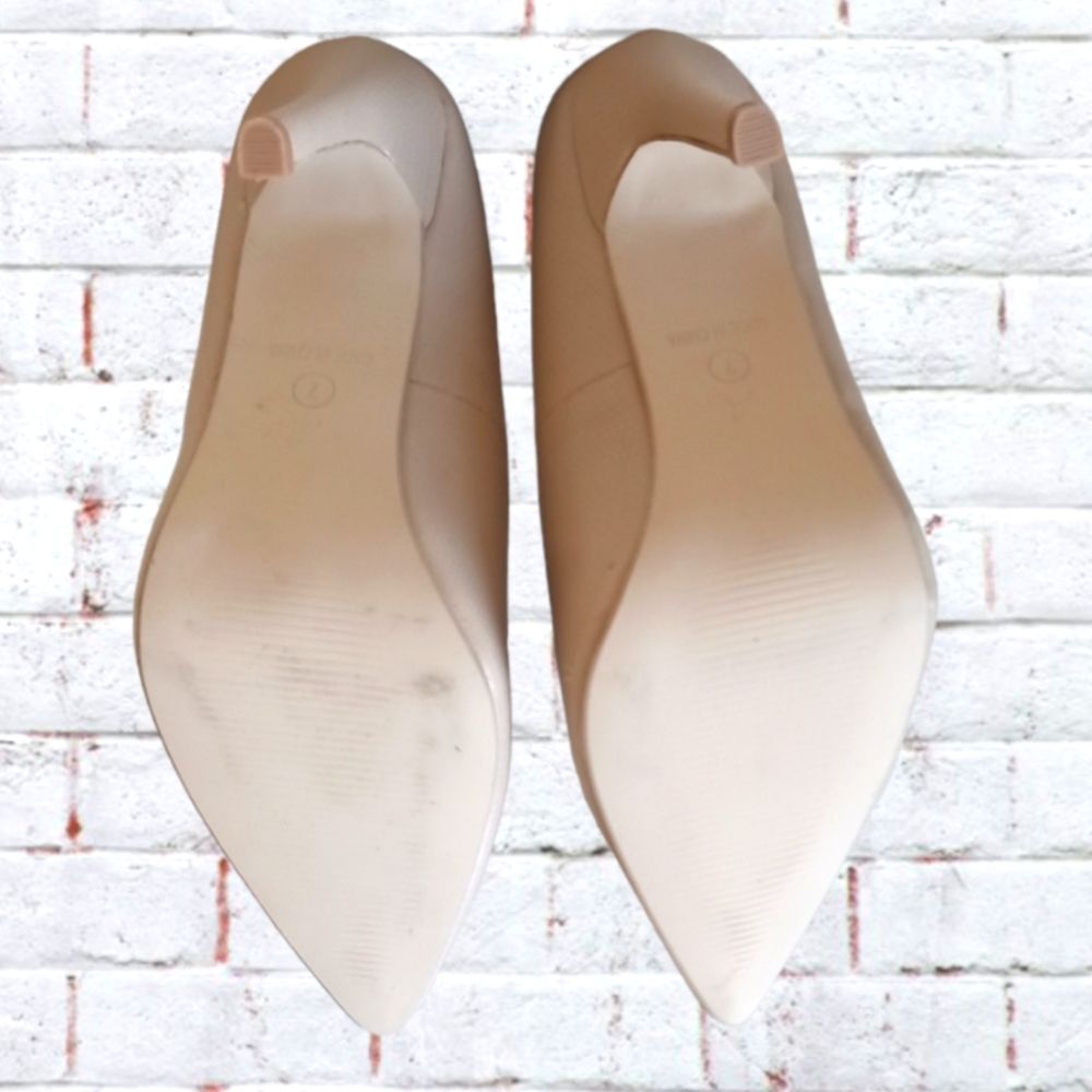 🤩Host Pick 🤩 Like new🌷 ARDENE Beige Faux Leather High Heel Pumps - Picture 15 of 16
